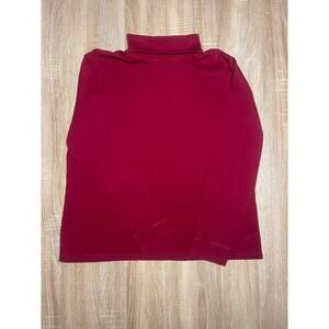 LL Bean Red Turtleneck Womens Sweater Large Regular